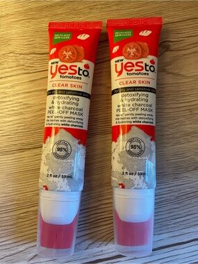 Clear Skin Detoxifying & Hydrating Peel-Off Mask - YesTo Tomatoes x2 Bundle New